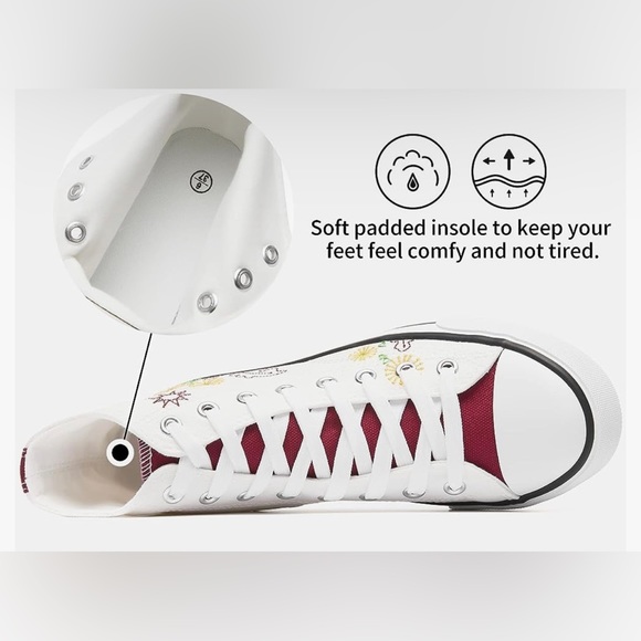 NWT Women's High Top Canvas Sneaker Shoes - Picture 5 of 5